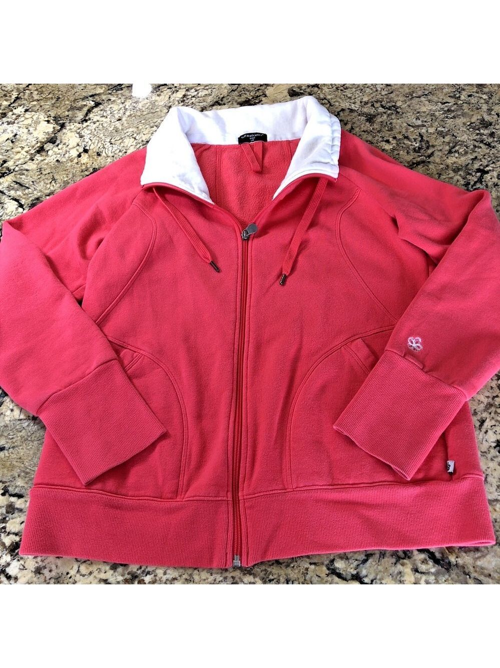 Size Large Tuff Athletics Full Zip Women’s Sweater Cuff Thumb Holes Pockets CN